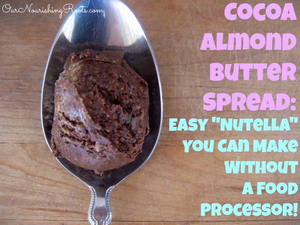 Cocoa Almond Butter Spread Easy “Nutella” You Can Make Without a Food