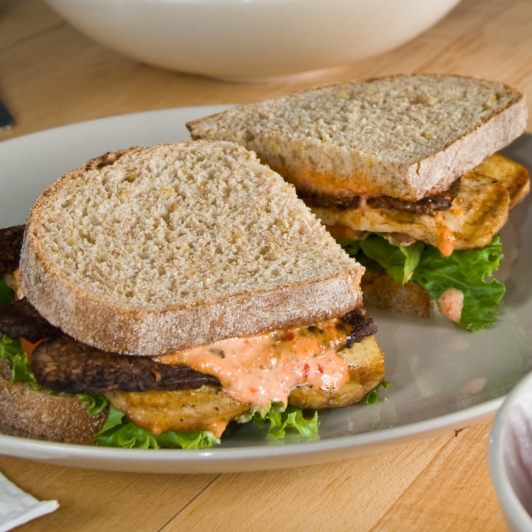 Honey Mustard Sandwich with Crispy Tofu