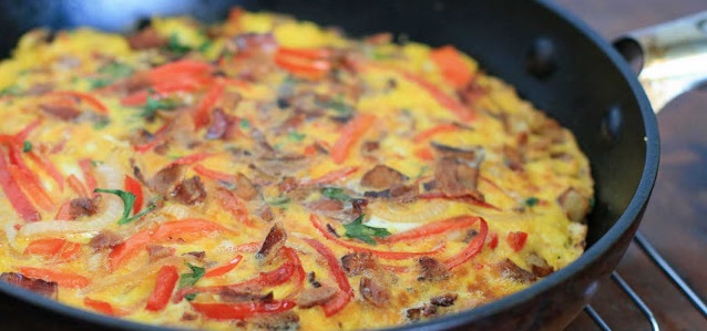 Basque Bacon, Red Pepper and Potato Tortilla