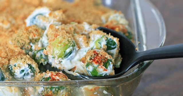 Kelbimbo Kontinental- Baked Brussel Sprout Gratin