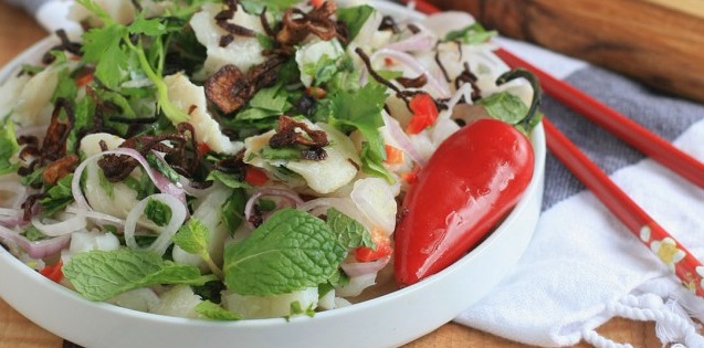 Burmese Fish Salad with Shallots and Fresh Herbs