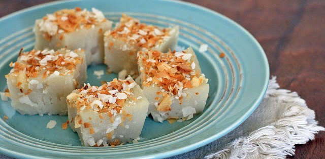 Sweet Jellied Coconut Squares- Coconut Sweetmeat