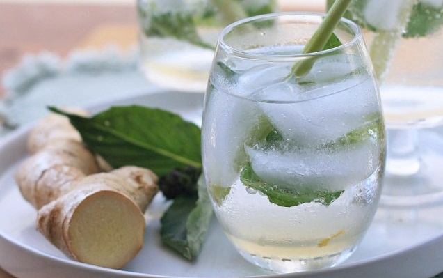 Ginger, Lemongrass and Thai Basil Sparkler