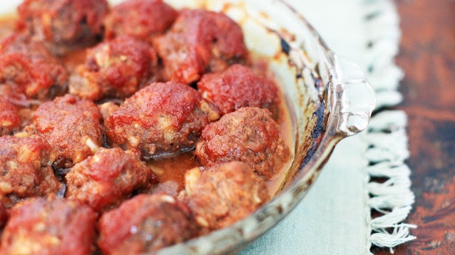 Baked Jerk Meatballs with a Sweet Glaze
