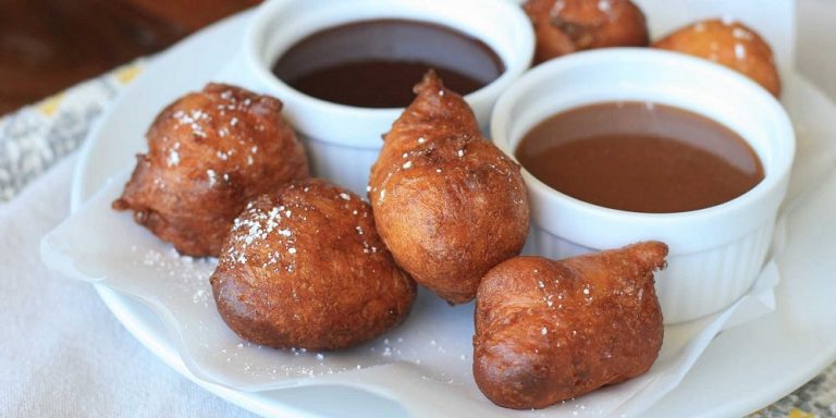 Gluten-Free Mini Ricotta Doughnuts with Bittersweet Chocolate and Salted Caramel Dipping Sauces