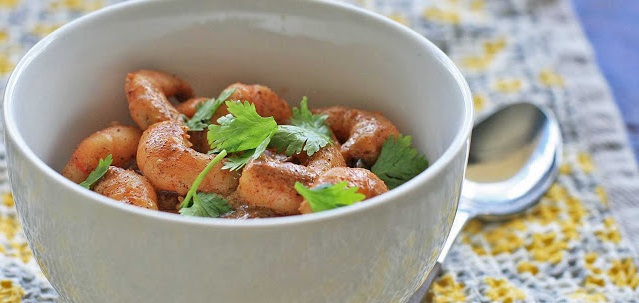 Sri Lankan Black Shrimp Curry with Roasted Spices