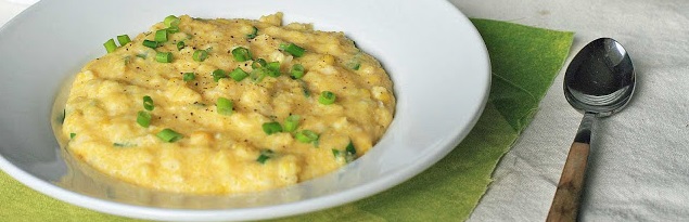 Sweet Onion and Corn Cheddar Grits