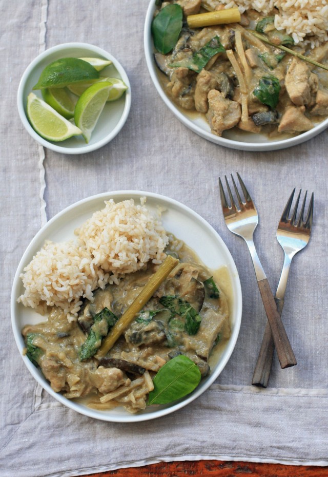 Thai Green Chicken Curry with Eggplant