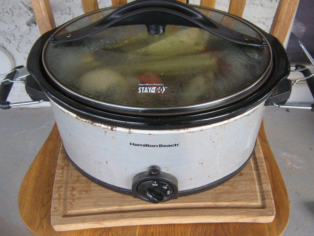Chicken stew and stock