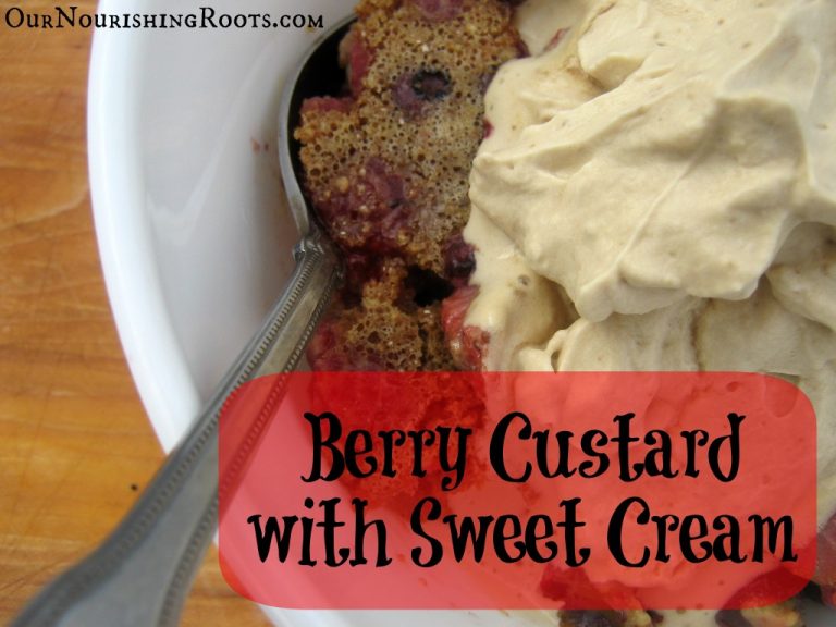 Berry Custard with Sweetened Whipped Cream