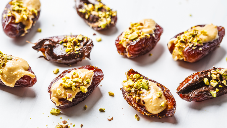 Dates with Pistachio and Mascarpone Filling