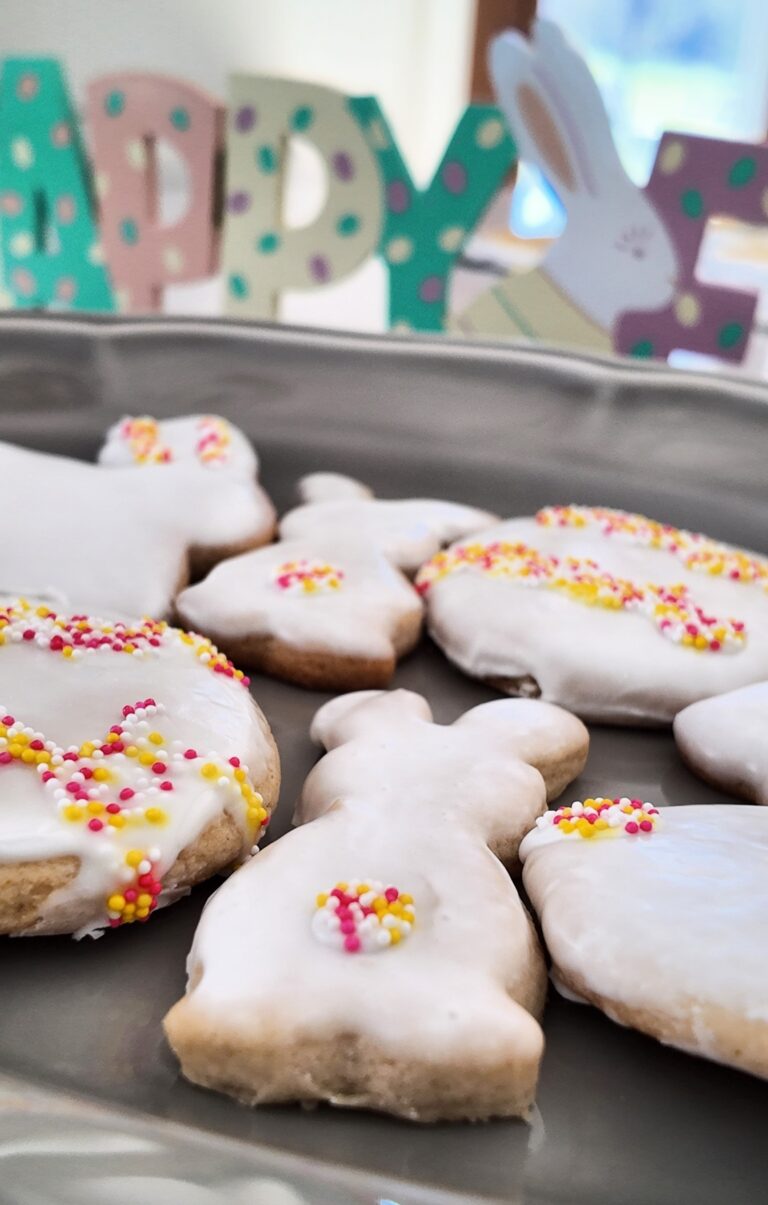 Glazed Easter Cookies with Sprinkles