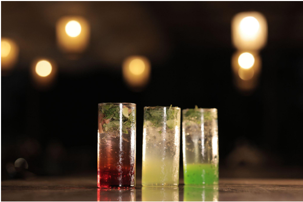 Glasses of mocktails